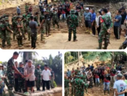 TNI Bersama Warga Bangun Jembatan Bailey Perdana di Parjalihotan Pinangsori