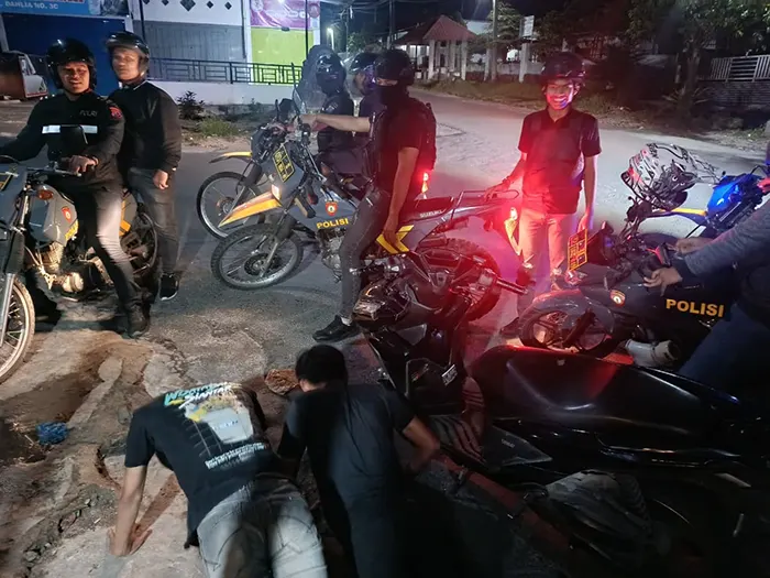 Beri Efek Jera, Timsus Dayok Mirah Polres Pematangsiantar Amankan 3 Sepedamotor Knalpot Brong