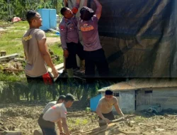 Brimob Hadir Jaga Keamanan dan Kenyamanan Warga Batang Toru