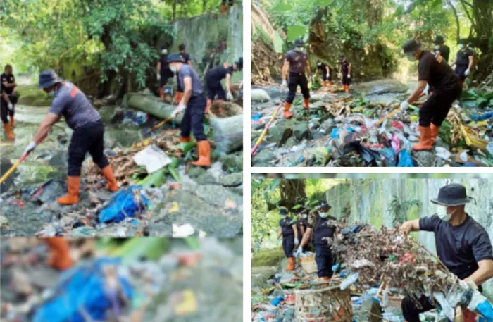 Brimob Polda Sumut Wujudkan Instruksi Presiden Lewat Aksi Bersih Sungai
