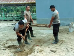 Dari Rumah Swadaya Hingga Pagar Sekolah, Brimob Hadir Dampingi Warga Tolang Julu