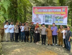 Kapolres Labusel Peletakan Batu Pertama Jembatan Merah Putih Presisi di Torgamba