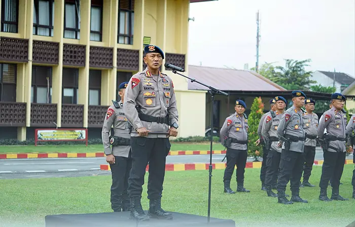 Siaga Hadapi Dinamika Keamanan, Personel Brimob Sumut Ikuti Apel Kesiapsiagaan