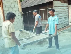Tangan Bersatu Bangun Harapan: Brimob Bersama Warga Dirikan Rumah Korban Banjir di Tolang Julu