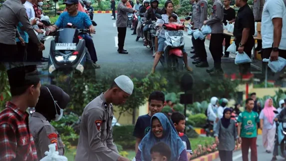 Aksi Humanis Brimob Sumut