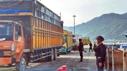 Brimob Polda Sumut Kawal Ketat Arus Mudik Lebaran di Sibolga