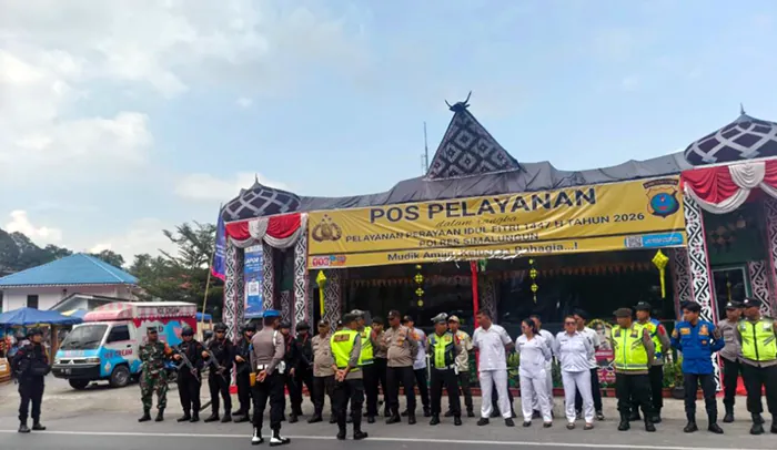 Brimob Sumut Siaga Penuh di Ajibata, Kawal Lonjakan Penumpang dalam Ops Ketupat 2026