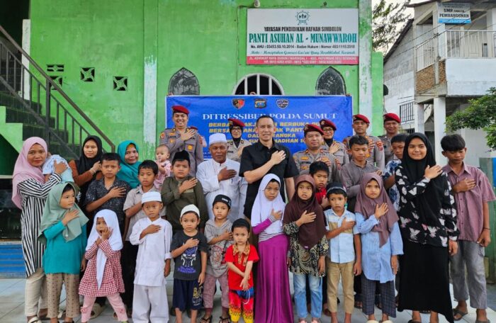 Ramadan Penuh Kepedulian, Ditressiber Polda Sumut Berbagi Kebahagiaan dengan Anak Panti di Patumbak