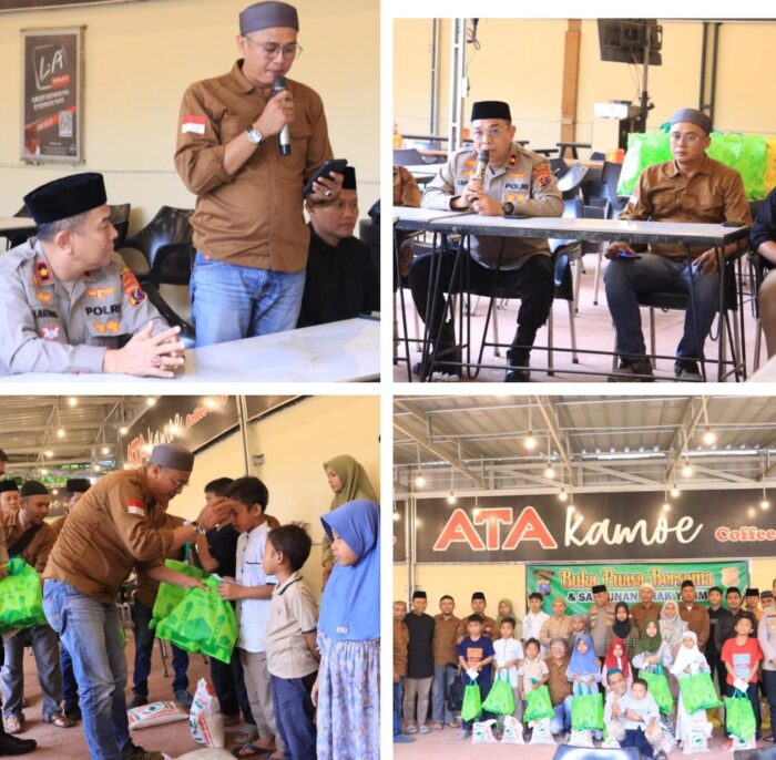 Ketua Satwar Polres Labuhanbatu Ucok Sitorus Salurkan Paket Ramadan Kepada Yatim Piatu dan BKM Labuhanbatu