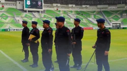 Jelang Laga PSMS vs PSPS, Tim Gegana Brimob Sterilisasi Stadion Utama Sumut