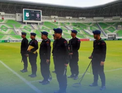 Jelang Laga PSMS vs PSPS, Tim Gegana Brimob Sterilisasi Stadion Utama Sumut