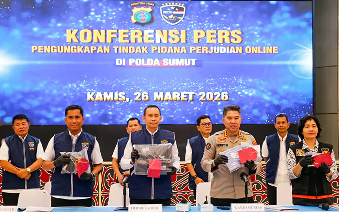 Judi Online di Medan Diduga Raup Omzet Rp7 Miliar, Polda Sumut Sita Puluhan Perangkat dan Rekening