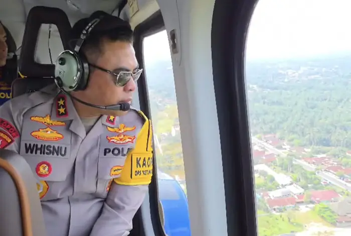 Kapolda Sumut Pantau Arus Mudik via Patroli Udara, Pastikan Jalur Aman dan Lancar