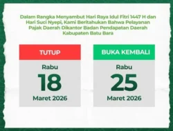 Pengumuman Penutupan Layanan Bapenda Kabupaten Batu Bara