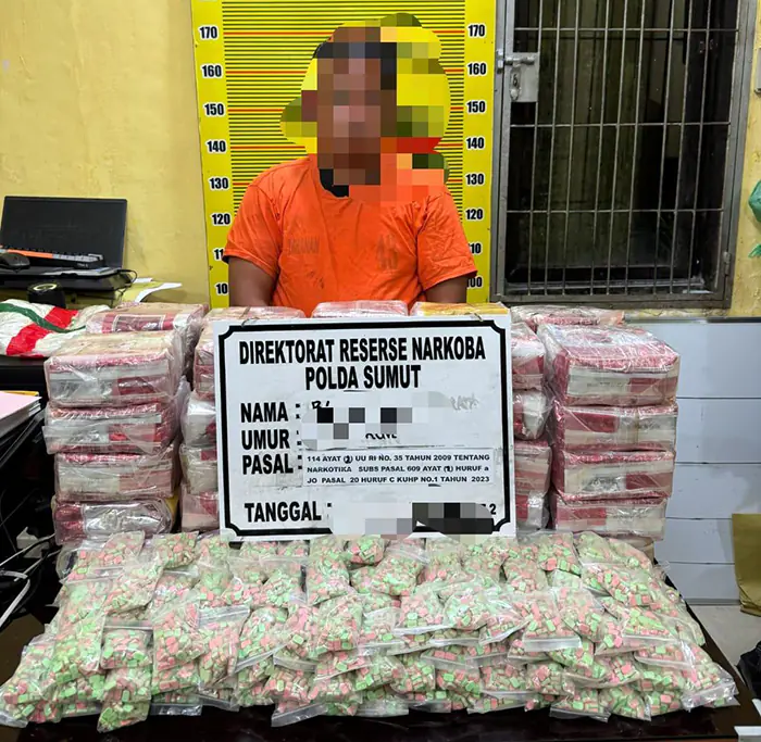 Polda Sumut Gagalkan Penyelundupan 50 Kg Sabu dan 20 Ribu Butir Ekstasi di Perairan Asahan