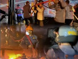 Api di Gunungsitoli Berhasil Dijinakan!, Sinergi Brimob Polda Sumut dan Tim Gabungan Selamatkan Kawasan Pertokoan