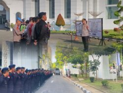 Brimob Polda Sumut Tampil Humanis dan Profesional Kawal Penyampaian Aspirasi di Kantor Gubsu