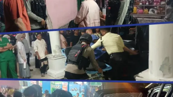 Gerak Cepat Patroli Brimob Polda Sumut Evakuasi Korban Laka Lantas di Jalan William Iskandar