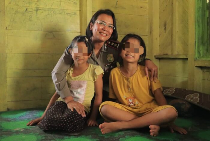 Kapolres Samosir Jadi Orang Tua Asuh Anak Korban Penganiayaan