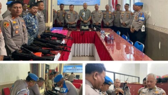 Team Mabes Polri Cek Senpi Dinas Polri di Polres Labusel
