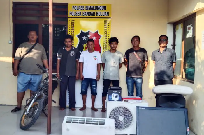 Reskrim Polsek Bandar Huluan Ringkus Tiga Pelaku Curat dalam Satu Malam