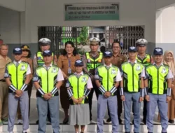 Sat Lantas Polres Pelabuhan Belawan Latih PKS di SMA Negeri 9 Medan