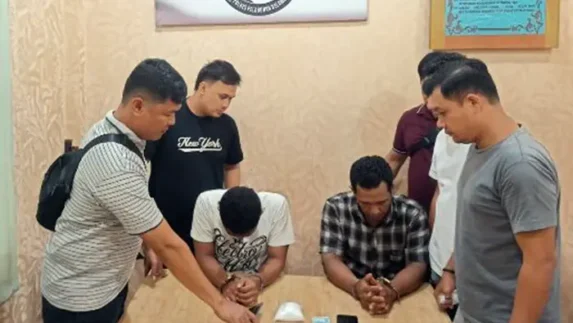 Sat Narkoba Polres Pelabuhan Belawan Gagalkan Peredaran 1 Ons Sabu, 2 Pengedar ditangkap