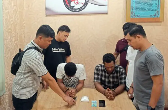Sat Narkoba Polres Pelabuhan Belawan Gagalkan Peredaran 1 Ons Sabu, 2 Pengedar ditangkap