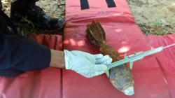 Tersembunyi di Balik Tumpukan Tanah, Bom Mortir Berhasil Dinetralisir Tim Gegana Brimob dan Polres Labuhanbatu