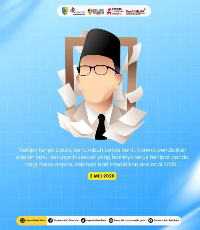 Bapenda Kabupaten Batu Bara Ucapkan Selamat Hari Pendidikan Nasional 2 Mei 2026