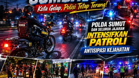 Blackout Sumbagut Bikin Kota Gelap, Polda Sumut dan Jajaran Intensifkan Patroli Antisipasi Kejahatan