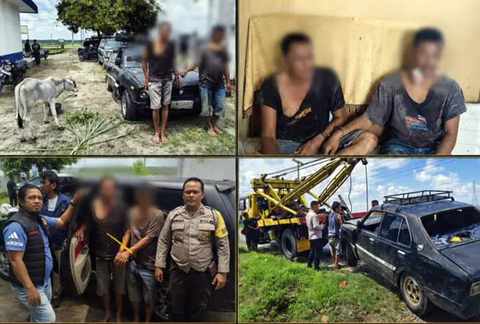 Dua Pencuri Anak Lembu di Simalungun Dibekuk Usai Kabur Pakai Sedan dan Tabrak Pemotor