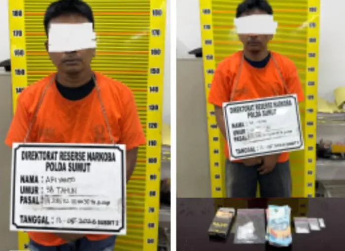 Dua Pengedar Sabu di Medan Maimun Diciduk Saat Transaksi