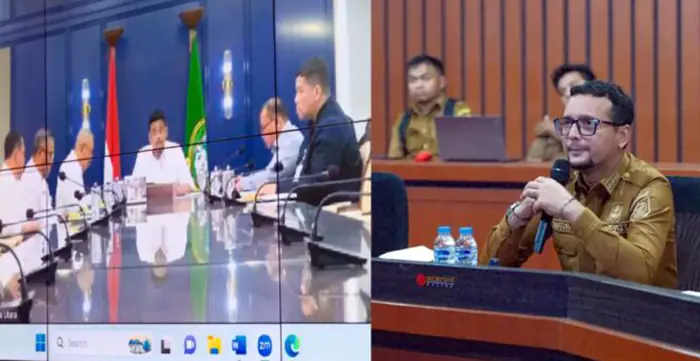 Fery Simatupang Ikuti Rakor Virtual dengan Gubernur Bobby