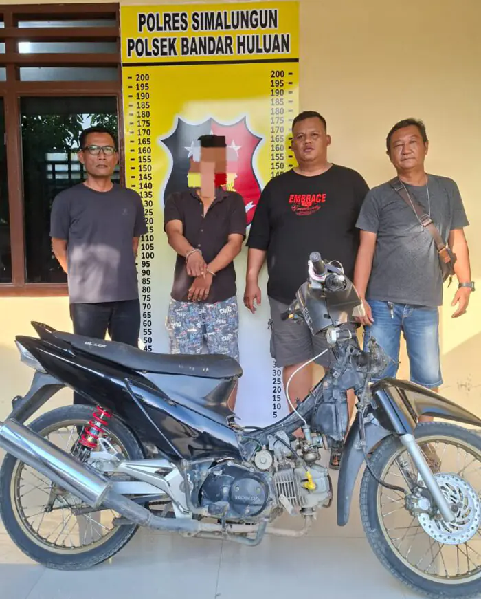 Gerak Cepat Polsek Bandar Huluan Ungkap Curanmor, Pelaku Ditangkap Bersama Motor Curian