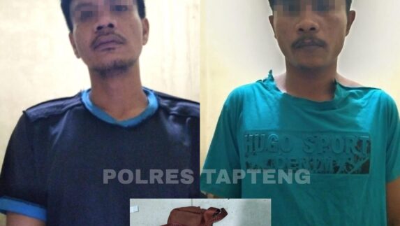 Polres Tapteng Ringkus Dua Pelaku Jambret di Desa Aek Horsik