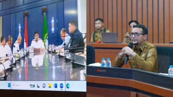 Fery Simatupang Ikuti Rakor Virtual dengan Gubernur Bobby