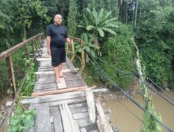 Jembatan Titi Gantung Sungai Seruai Dusun VI Patumbak Kampung Nyaris Ambruk, Tak Pernah Terawat Sejak Zaman Dulu