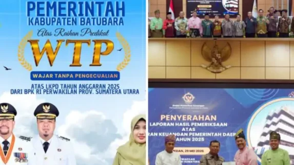 Kabupaten Batu Bara Kembali Raih Opini WTP atas LKPD Tahun Anggaran 2025