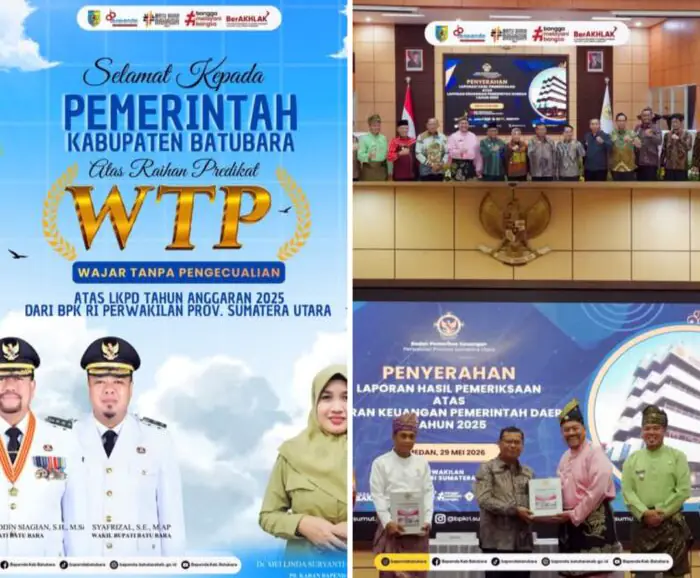 Kabupaten Batu Bara Kembali Raih Opini WTP atas LKPD Tahun Anggaran 2025