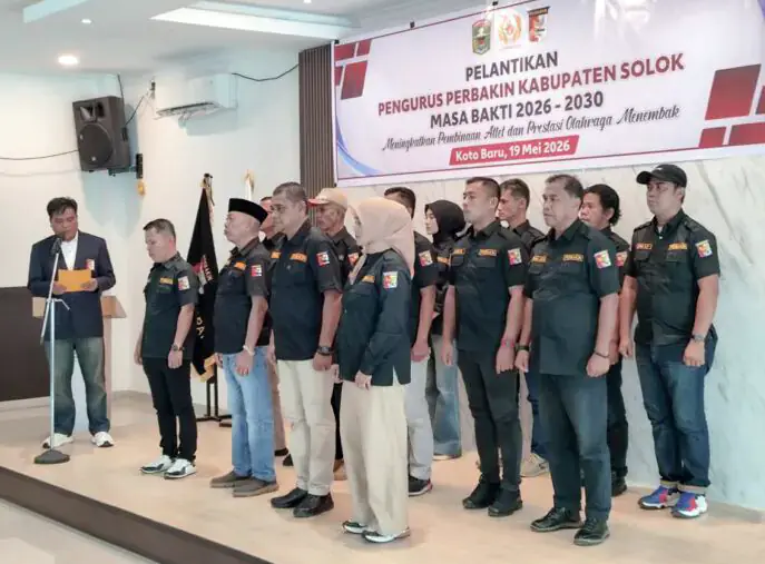 Kepengurusan Perbakin Kabupaten Solok Masa Bakti 2026-2030 Resmi Dilantik