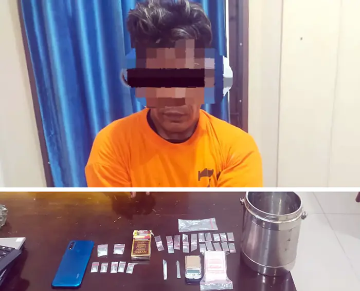 Pengedar Sabu di Karo Ditangkap, Polisi Sita Timbangan dan 7 Paket Narkoba