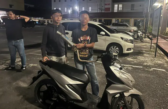 Polres Pematangsiantar Laksanakan KRYD, Tiga Sepedamotor Knalpot Brong Diamankan