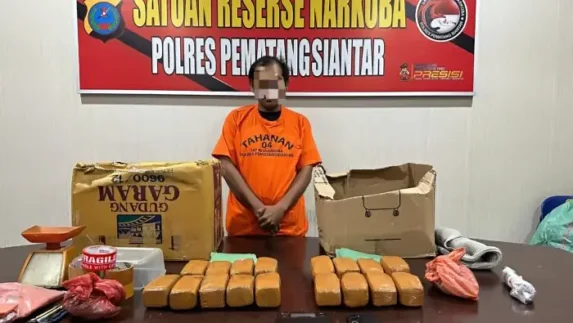Polres Pematangsiantar Ungkap Peredaran Ganja 7 Kg, Satu Tersangka Ditangkap