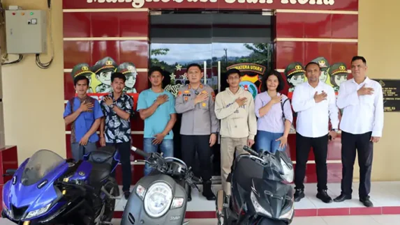 Polres Tapteng Kembalikan 3 Unit Sepeda Motor Hasil Pengungkapan Curanmor ke Pemiliknya