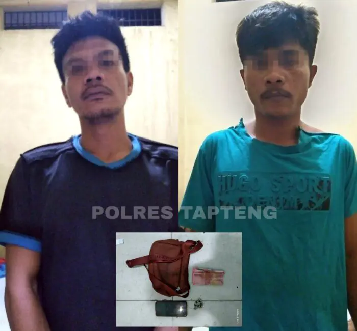 Polres Tapteng Ringkus Dua Pelaku Jambret di Desa Aek Horsik