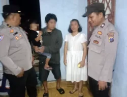 Polsek Siantar Marihat Pertemukan Anak 6 Tahun Terpisah dengan Orangtuanya di Jalan Durian