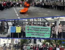 Satuan Brimob Polda Sumut Siaga Humanis di Kantor DPRD Medan