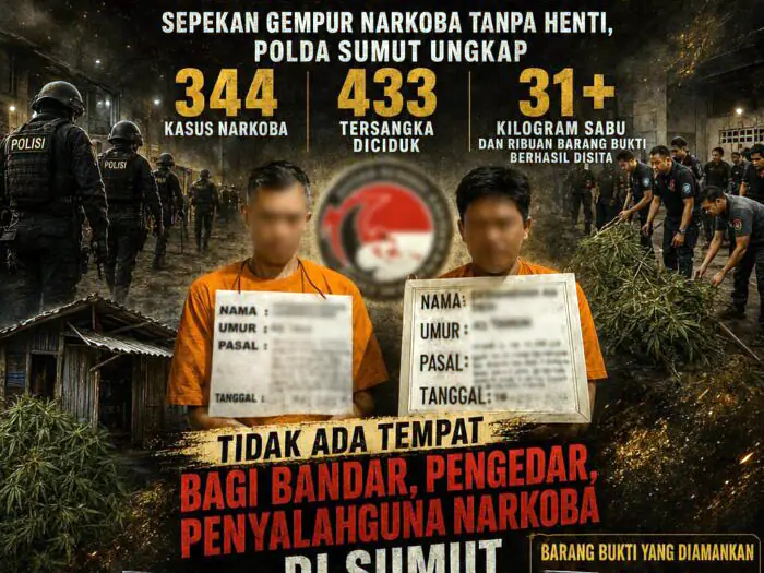 Sepekan Gempur Narkoba Tanpa Henti