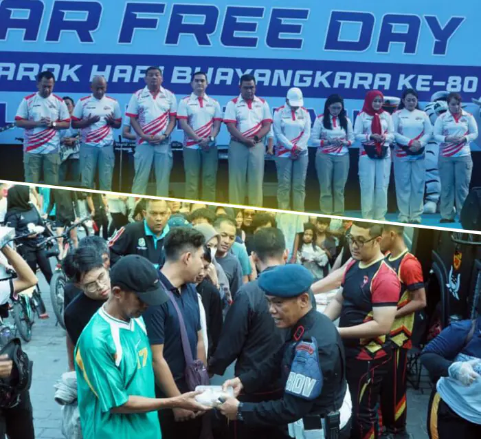 Brimob Sumut Bagikan 1000 Porsi Makan Gratis
